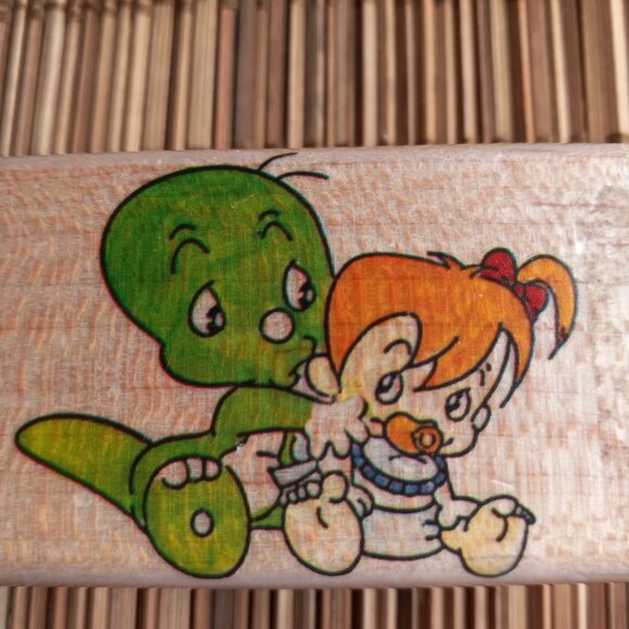 Dooly The Little Dinosaur Cartoon Rubber Stamp F48 - Picture 2 of 5